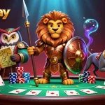 Engage in the thrilling games at 13winmay, featuring vibrant poker action and strategic characters.