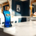 Admire the elegant Carolina herrera good girl perfume in a sophisticated marble setting.