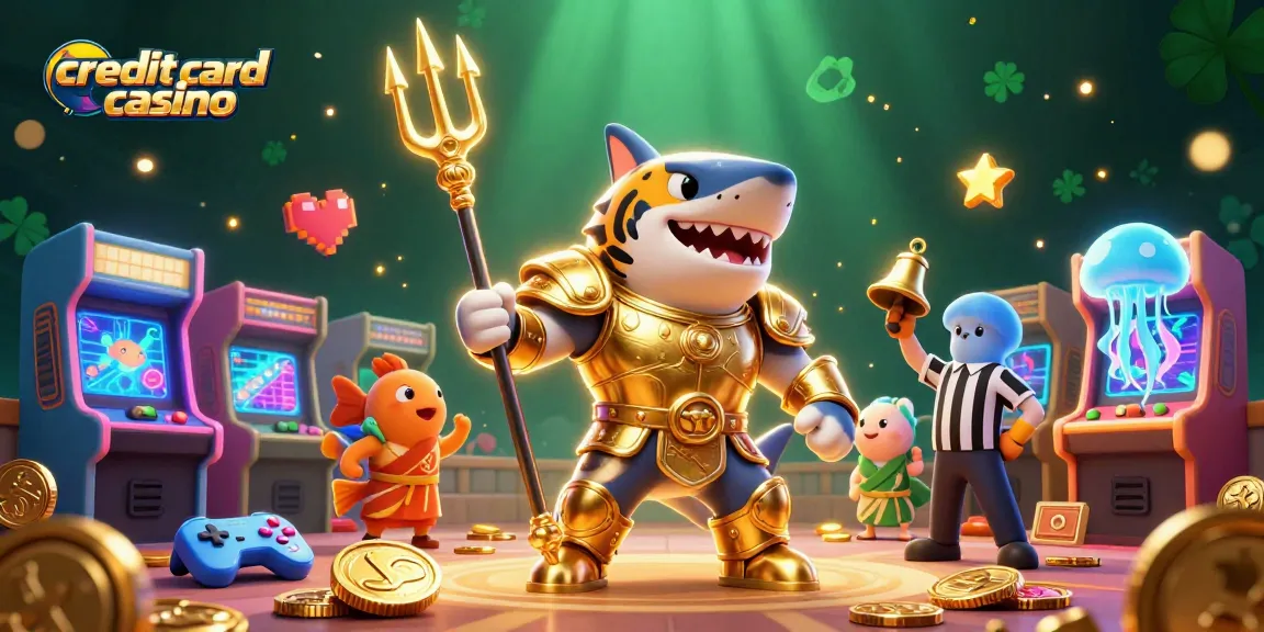 Experience exciting gameplay at a credit card casino with dynamic characters and vibrant gaming elements.