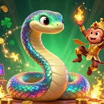 Experience the vibrant casino world with o8; join the playful monkey king and shimmering serpent!