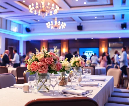 Experience elegant gatherings with Casablanca Hire Events setup featuring sophisticated table decorations.