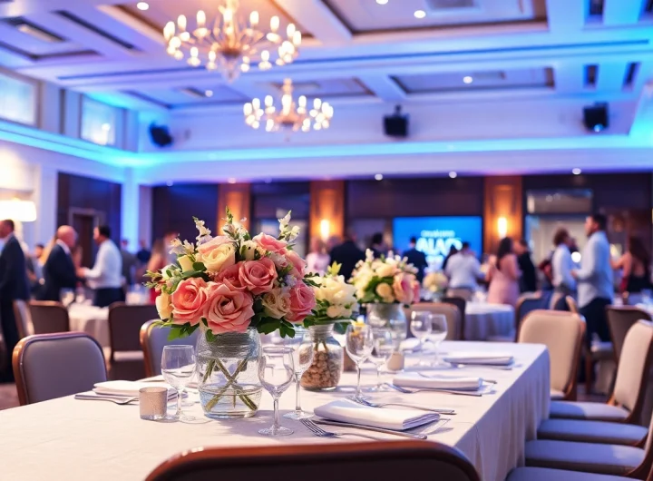 Experience elegant gatherings with Casablanca Hire Events setup featuring sophisticated table decorations.