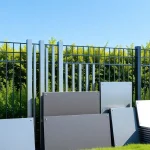 View various durable metal fence panels from www.metalfencepanels.co.uk in a beautiful garden.